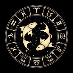zodiac sign Pisces vector illustration