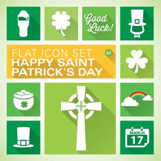 Flat icons 41 St Patrick's Day
