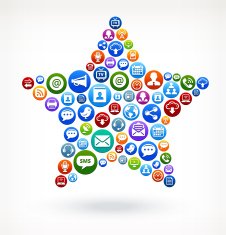 Star royalty-free vector Social Networking and Internet Icon Set N2