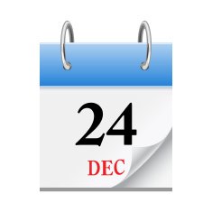 Calendar 24th December - VECTOR free image download