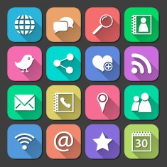 Communication icons set 1