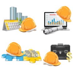 Vector Construction Investment Concept