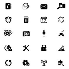 Phone menu symbols
