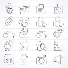 Internet blogging icons N3