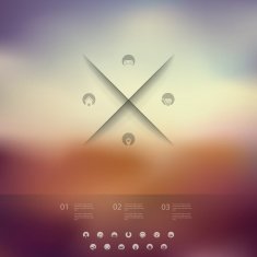 Single page website on blurred vintage background Basic web line N6