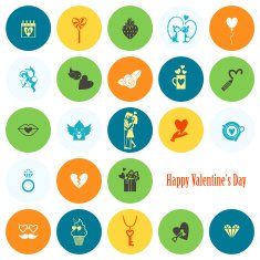 Happy Valentines Day Icons N310