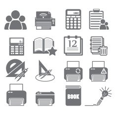 tools learning icon set 4