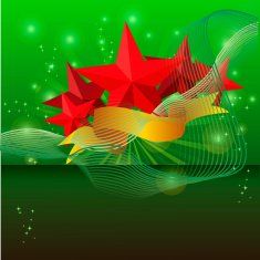 Postcard with a tape star and sequins N4