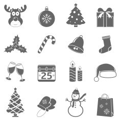 set of christmas icons N8
