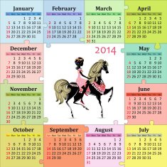 Calendar for 2014 with a beautiful girl N3