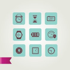 Set of icons time