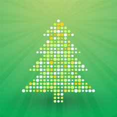 Christmas tree composed of polka dots