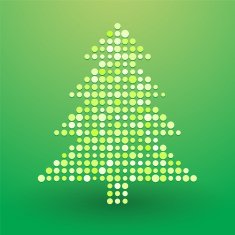 Christmas tree composed of polka dots N2
