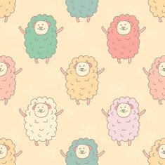 Seamless sheep pattern
