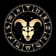 signs of the zodiac Aries vector illustration