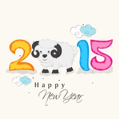 Concept of celebrating Year Sheep