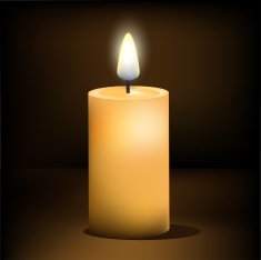 Beautiful Isolated realistic candles at dark Vector illustration