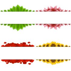 Set of four banners