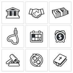 The consequences of the credit icons Vector Illustration N2