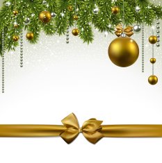 Christmas background with fir branches and balls N28
