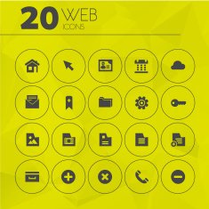 Simple thin web icon pack N2