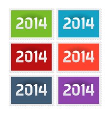 New year postage stamps