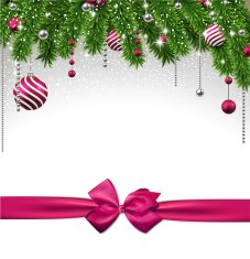 Christmas background with fir branches and balls N30