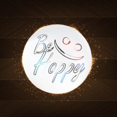 Be Happy Typography