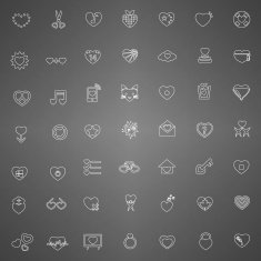 Thin icon heart