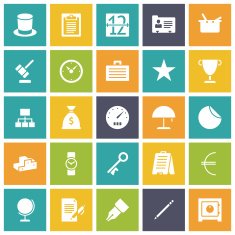 Flat design icons for business N4