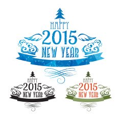 Happy new year 2015 Text Design N10