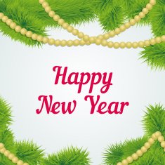 Happy new year greeting card N7