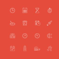 Date and Time Icons