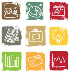 Work related square icons