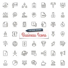 Hand-Drawn Business Icons