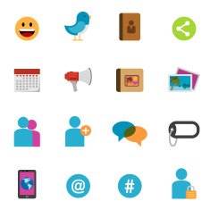 Flat Social Media icons