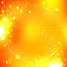 Summer yellow background with shell