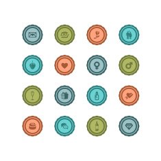 Retro Valentine Badges