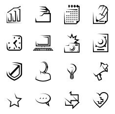 Communication icons set N7