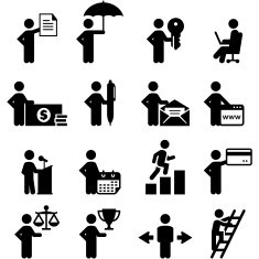 Business Pros Icons - Black Series
