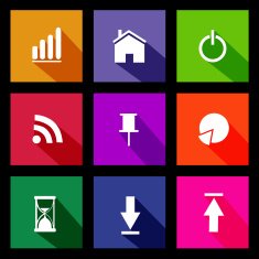 Metro Icons Vector Illustration