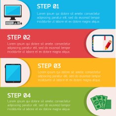 Flat Business Infographic Background N46