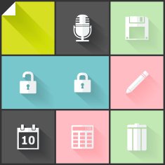 Two-colored flat icons