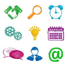 Paint business icons N2