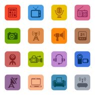 Communication icon set N6