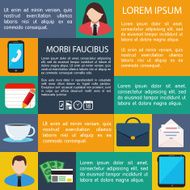 Flat Business Infographic Background N55