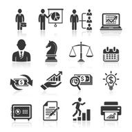 Business management and human resources icons