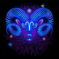 Neon signs of the Zodiac Aries