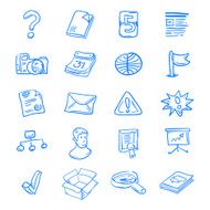 Blue web icons