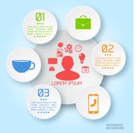 Flat Business Infographic Background N65